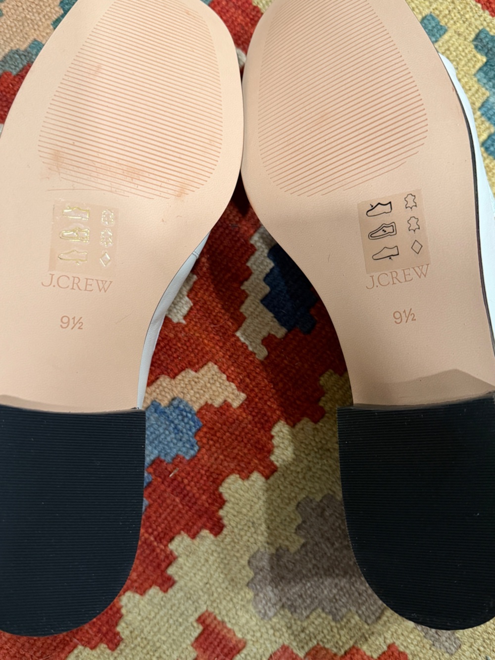 J. Crew Women's White Leather Penny Loafers - Picture 6 of 9